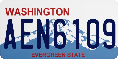 WA license plate AEN6109