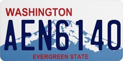 WA license plate AEN6140