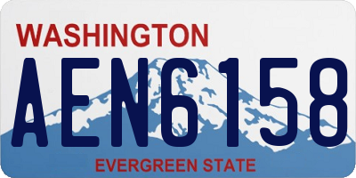 WA license plate AEN6158