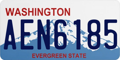WA license plate AEN6185