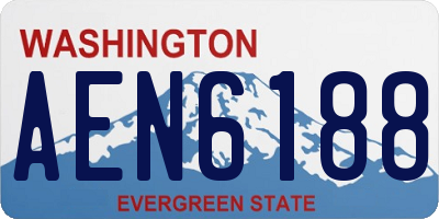 WA license plate AEN6188