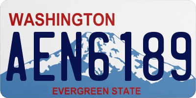 WA license plate AEN6189