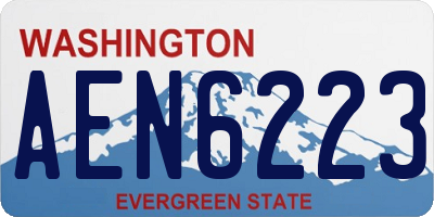 WA license plate AEN6223