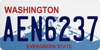 WA license plate AEN6237