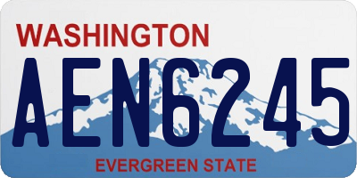 WA license plate AEN6245