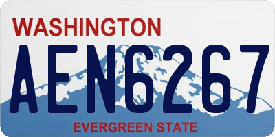 WA license plate AEN6267