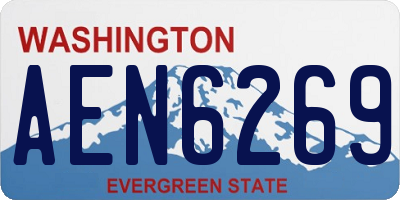 WA license plate AEN6269