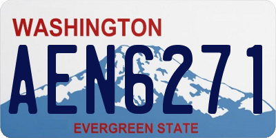 WA license plate AEN6271