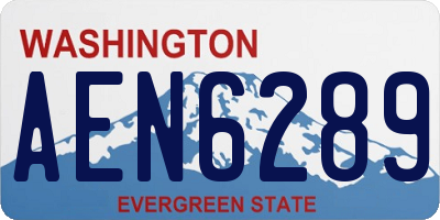 WA license plate AEN6289