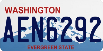 WA license plate AEN6292