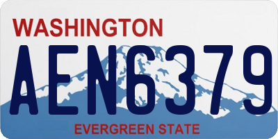 WA license plate AEN6379