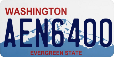 WA license plate AEN6400
