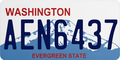WA license plate AEN6437