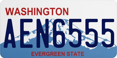 WA license plate AEN6555