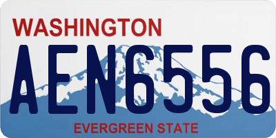 WA license plate AEN6556