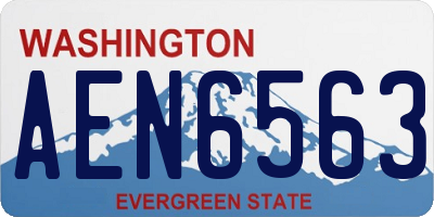 WA license plate AEN6563