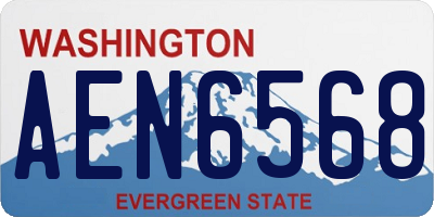 WA license plate AEN6568