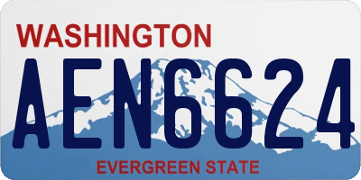 WA license plate AEN6624