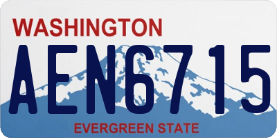 WA license plate AEN6715
