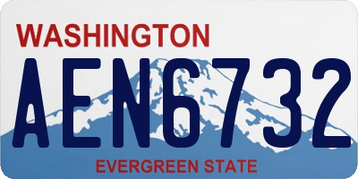 WA license plate AEN6732