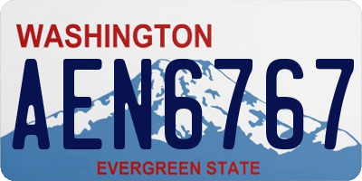 WA license plate AEN6767