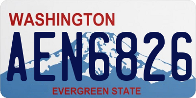 WA license plate AEN6826