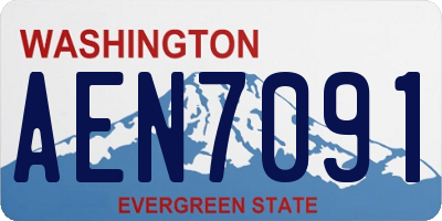 WA license plate AEN7091