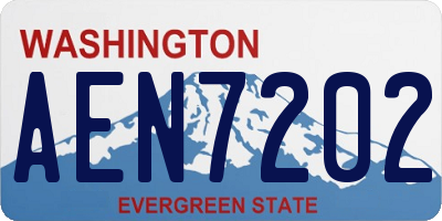 WA license plate AEN7202