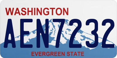 WA license plate AEN7232