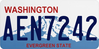 WA license plate AEN7242