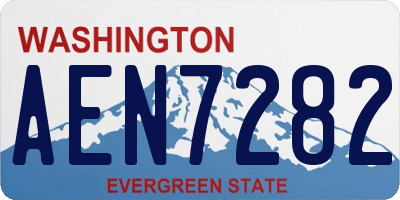 WA license plate AEN7282