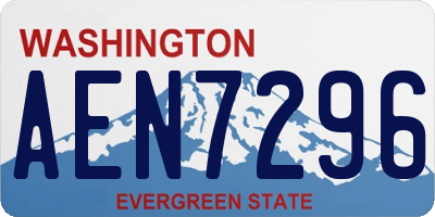 WA license plate AEN7296