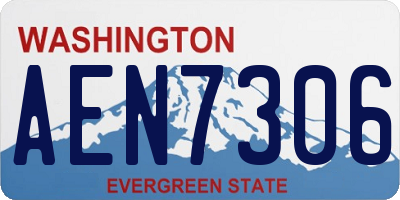 WA license plate AEN7306