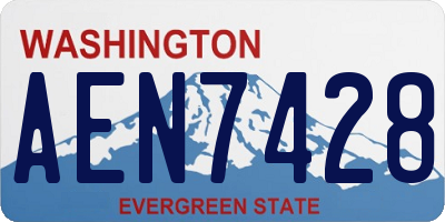 WA license plate AEN7428