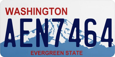 WA license plate AEN7464
