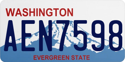 WA license plate AEN7598