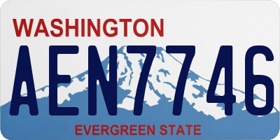 WA license plate AEN7746