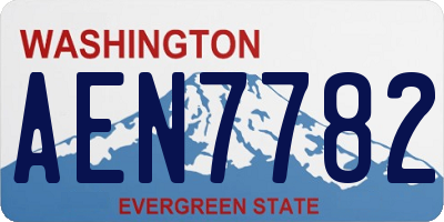 WA license plate AEN7782