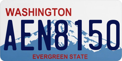 WA license plate AEN8150