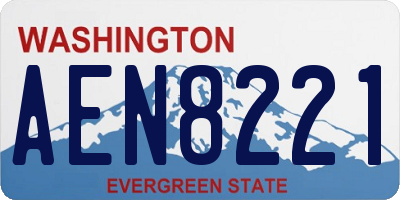WA license plate AEN8221
