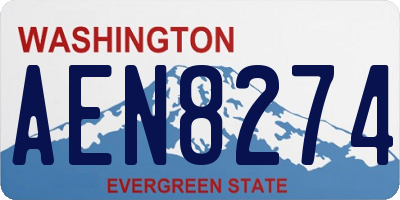 WA license plate AEN8274
