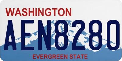 WA license plate AEN8280