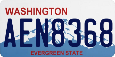 WA license plate AEN8368