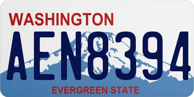 WA license plate AEN8394