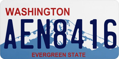 WA license plate AEN8416