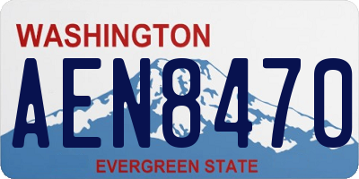 WA license plate AEN8470