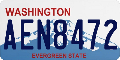 WA license plate AEN8472