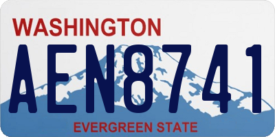 WA license plate AEN8741