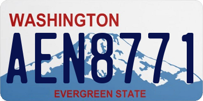 WA license plate AEN8771