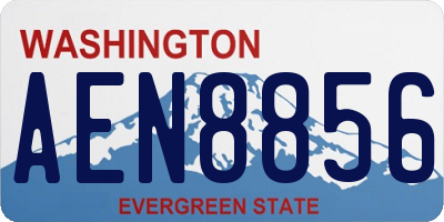 WA license plate AEN8856